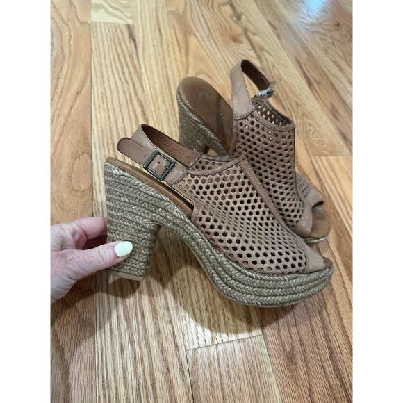 Eric Michael Espadrille Platform Heels Size 40 - Picture 1 of 6